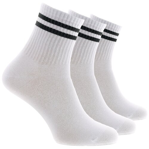 фото Носки мужские спортивные 2 socks, набор из 3 пар, размер 25 (39-40), цвет белый, черный