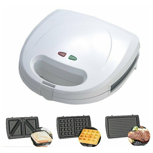 Профессиональная Вафельница мультипекарь мультипекарь3 съемные панели индикатор нагрева работы 1800Вт белый UP 325900₽