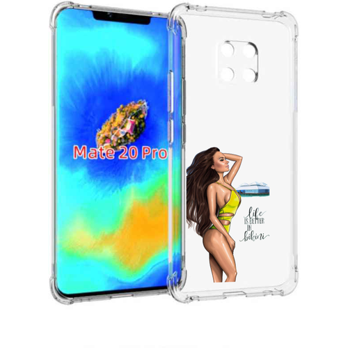 Чехол задняя панель накладка бампер MyPads Девушка-в-купальнике для Huawei Mate 20 Pro/Mate 20 RS 6.39