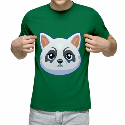 Футболка Us Basic, размер M, зеленый мужская футболка портрет кота в абстрактном стиле s темно синий
