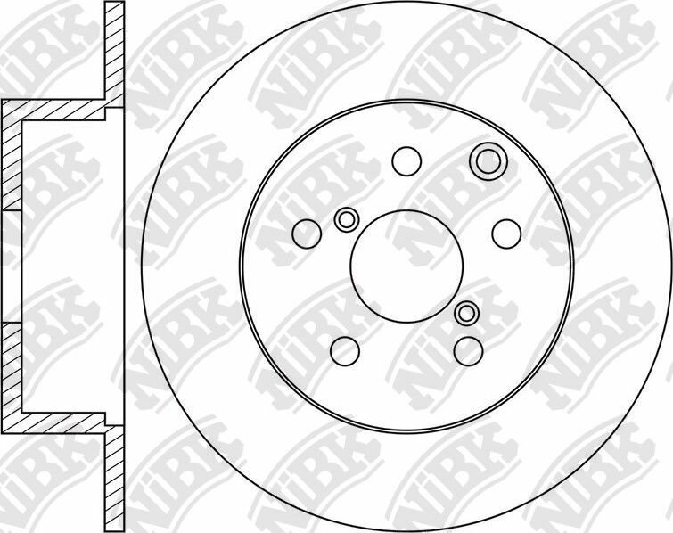 NiBK Диск тормозной для SUBARU FORESTER/IMPREZA/XV 1.6/2.0 12- задний