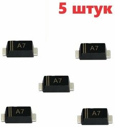 1N4007 A7 диод (5 шт.) SOD-123 FL SMD аналог 1N4007W схема 1N5416 характеристики цоколевка datasheet 1N5614 А7