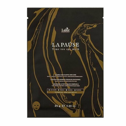 Маска Lador Антивозрастная тканевая маска для интенсивного увлажнения кожи лица / La-Pause Time Tox Spa Mask, 25 г