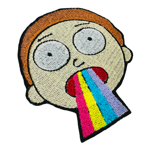 Нашивка на одежду, патч на термоапплекации Морти 6х7 см