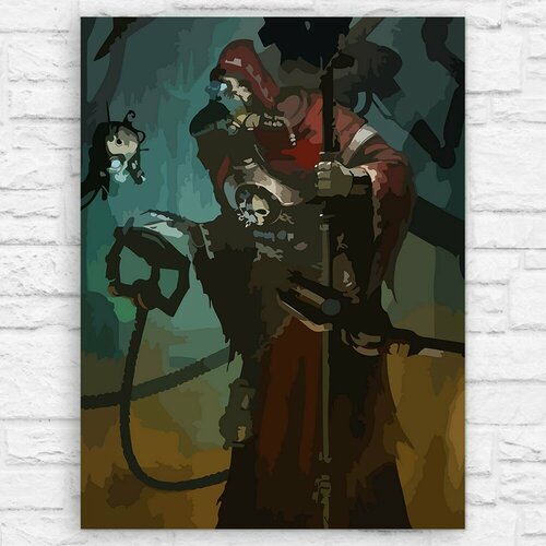 Картина по номерам на холсте игра Warhammer 40000 (rogue trader, хорус, император, примарх) - 14549 80х60