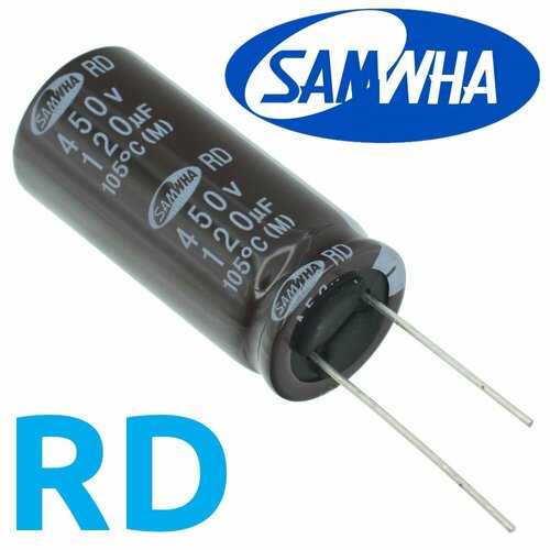 120мкФ 450В / RD / 18x40 / 105 С / конденсатор электролитический (4шт)