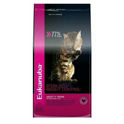 EUKANUBA ADULT STERILISED WEIGHT CONTROL 1,5кг сухой корм для взрослых кошек с избыточным весом и стерилизованных 3шт
