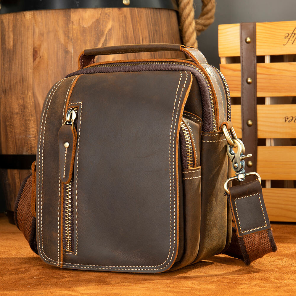 Сумка мессенджер Bagevitto, фактура матовая, коричневый