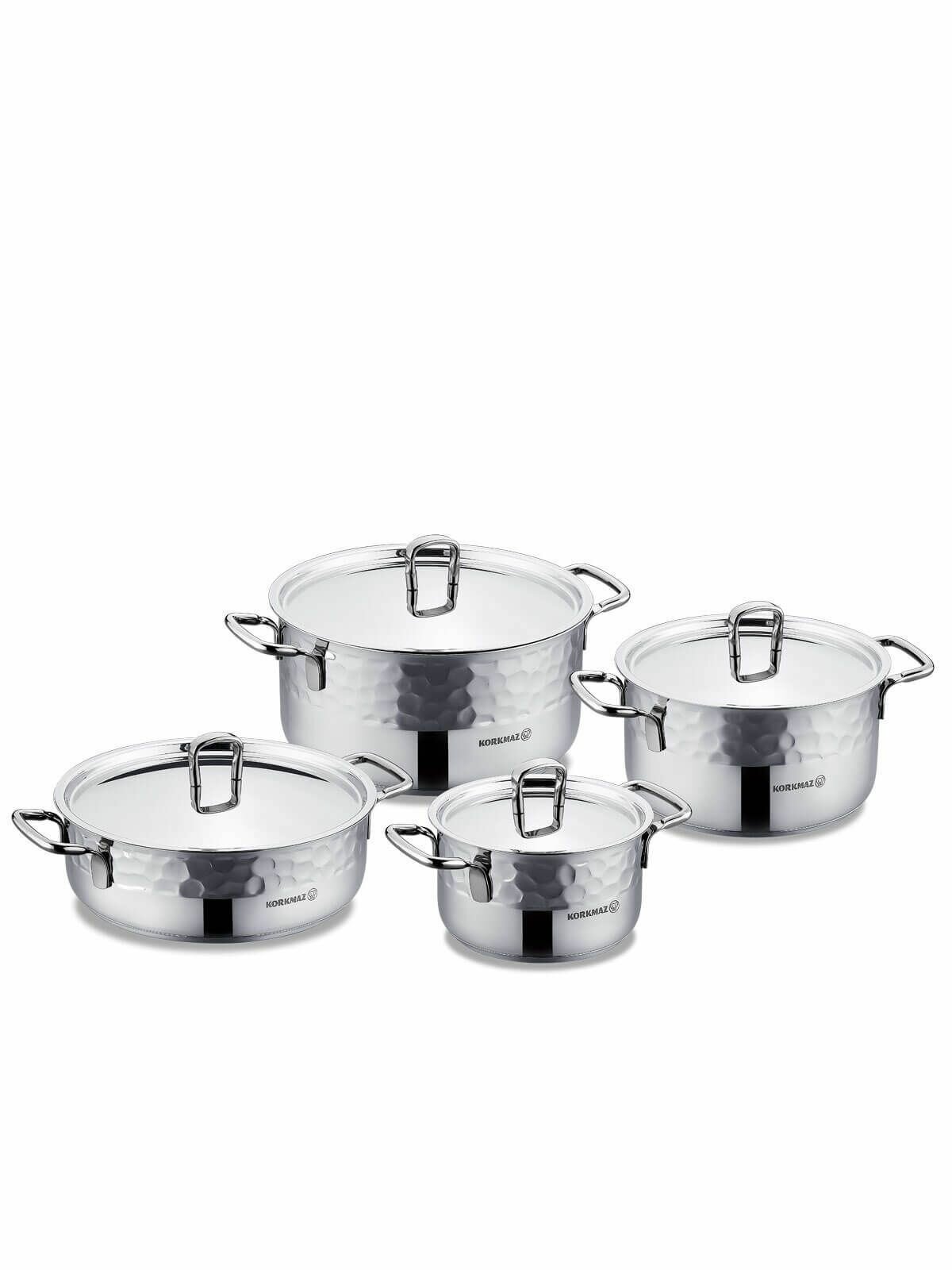 Набор кастрюль ERNA Cookware Set из нержавеющей стали 8 предметов — фото 1
