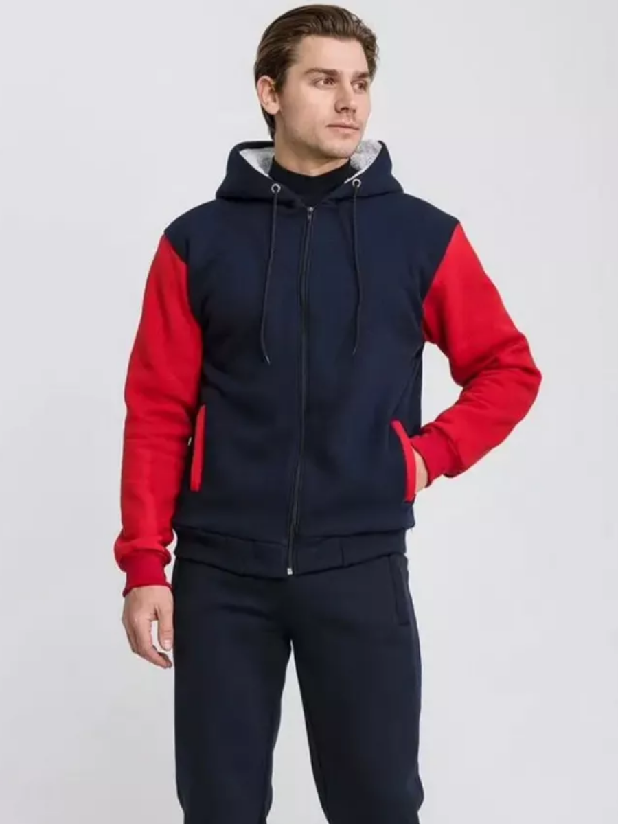 Комплект одежды Jools Fashion мужской зимний на флисе для занятия спортом (с начесом) цвет красный размер 48