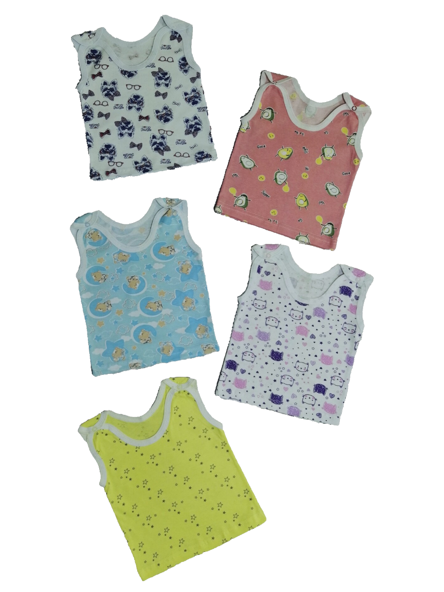 Майка МоёДитё Базовая коллекция, 5 шт., размер 26, ассорти