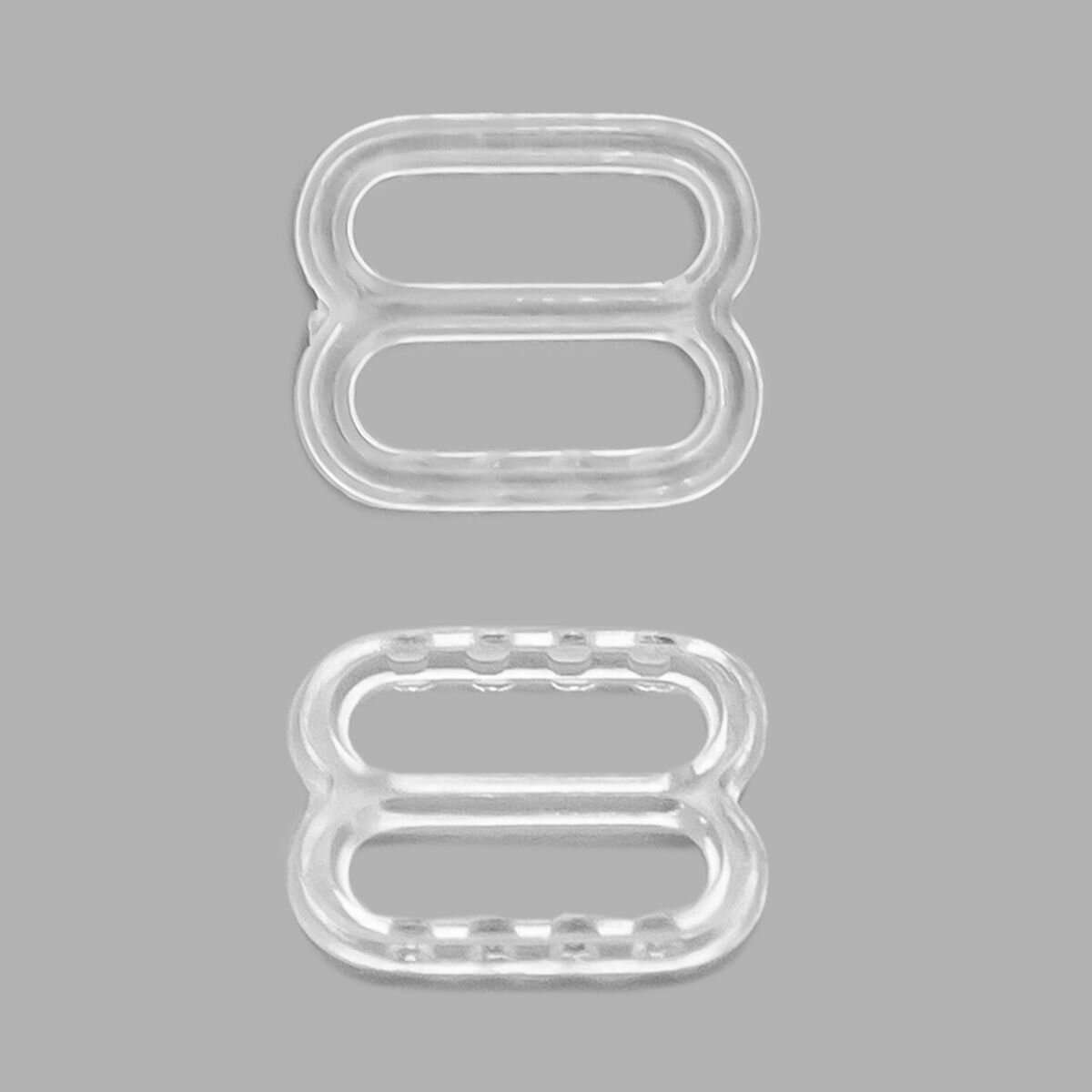 Регуляторы для бретелей 10 мм, пластик (прозрачный), 100 шт, протос, 01-6830 — фото 1