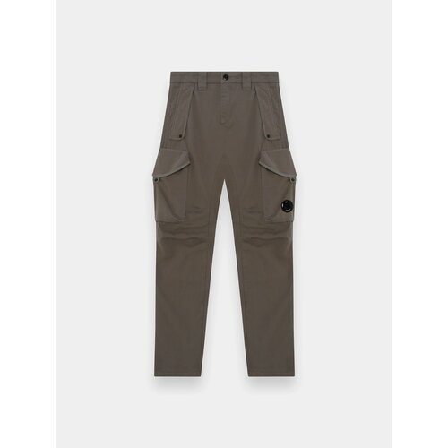 фото Брюки карго c.p. company stretch sateen ergonomic, размер 56, коричневый