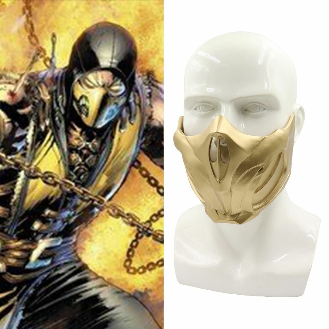 Маска карнавальная, Mortal Kombat 11 Scorpion