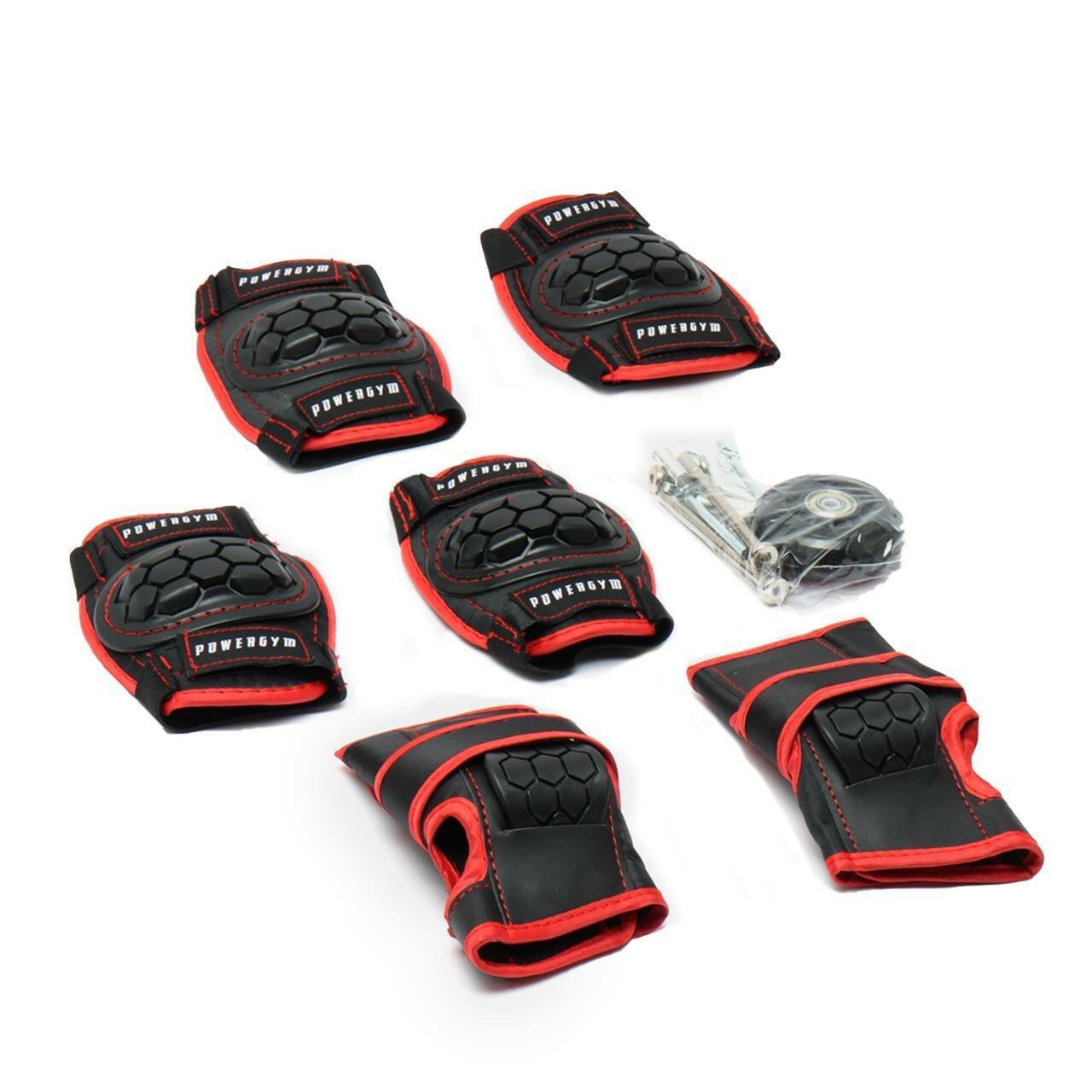 Роликовые коньки PowerGym Cougar, классические, ABEC 3, Красный — фото 1