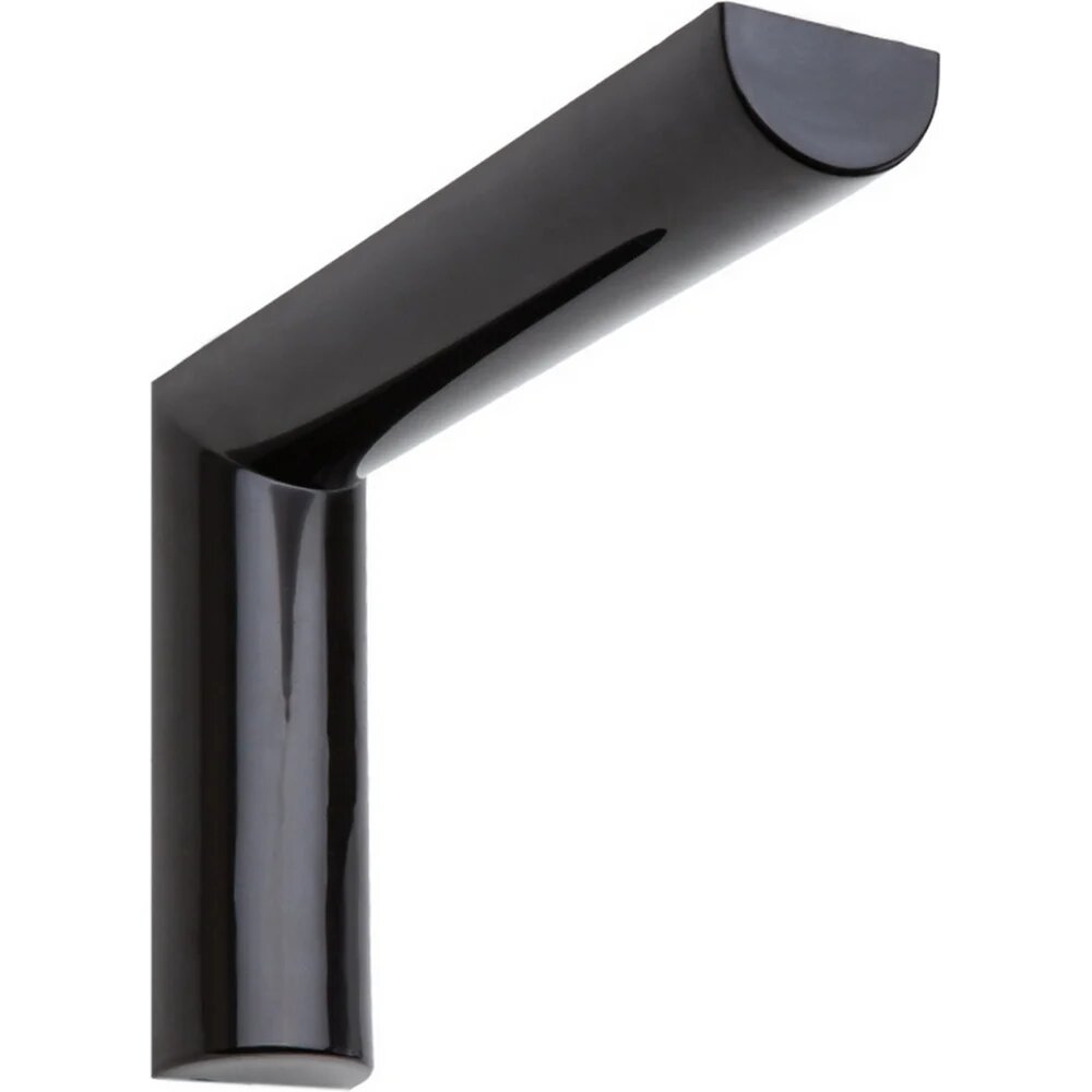 ALDEGHI LUIGI SPA Кронштейн с пластик. накл. 155х235/24х38 мм оцинк цвет: черный 2500PN25