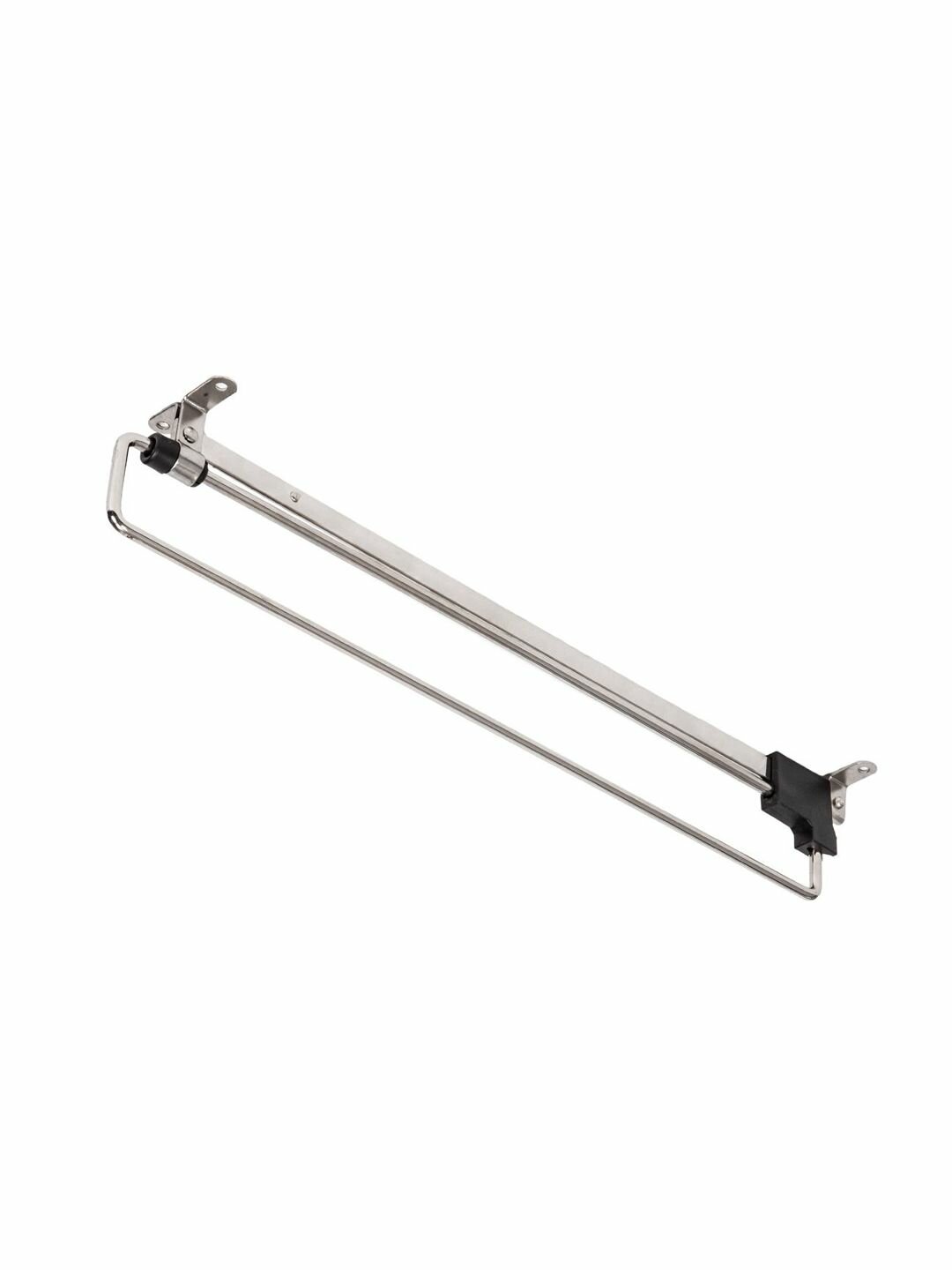 Вешалка выдвижная в шкаф длина 235-250 цвет хром/черный GRIDLI