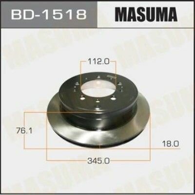 Диск тормозной задний MASUMA BD-1518 Lexus Lx 570, Land Cruiser 200 08->