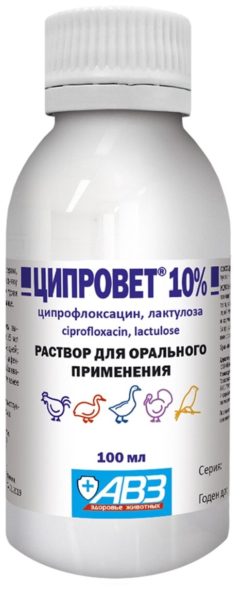 Раствор АВЗ Ципровет 10%