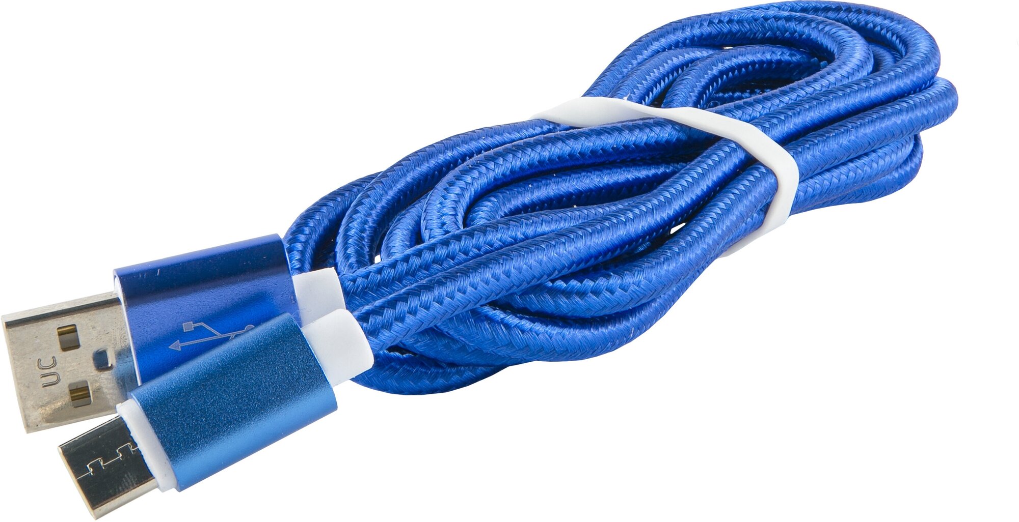 Дата кабель USB - Type-C (2 метра) нейлоновая оплетка/Провод USB - Type-C/Кабель USB - Type-C разъем/Зарядный кабель синий