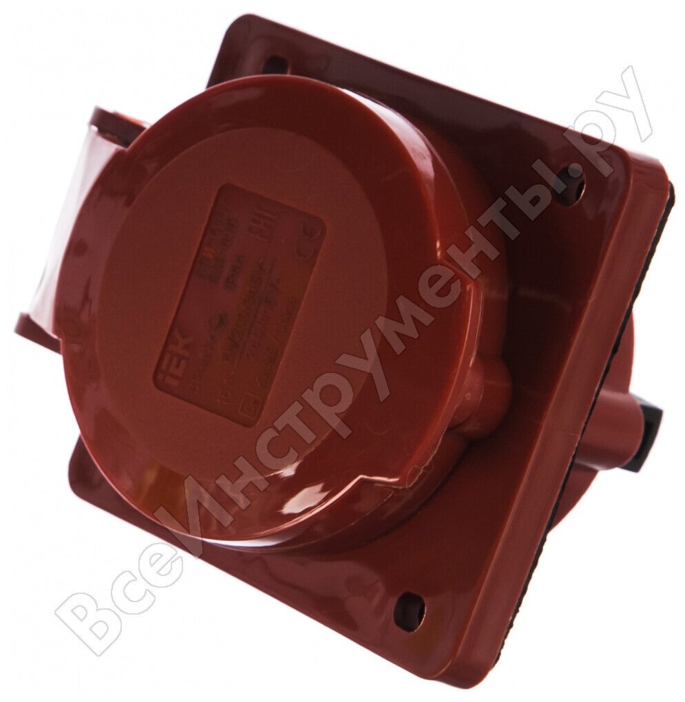 фото Розетка силовая (CEE) панельная (фланцевая) IEK PSR42-016-5