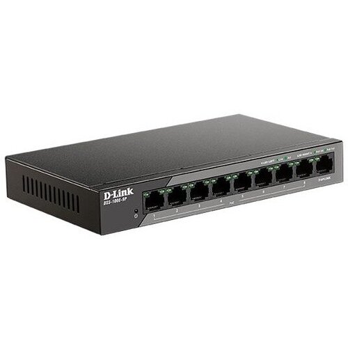 D-Link Коммутатор D-Link DSS-100E-9P/B1A коммутатор d link dss 100e 9p b1a 8x100mb 1g неуправляемый