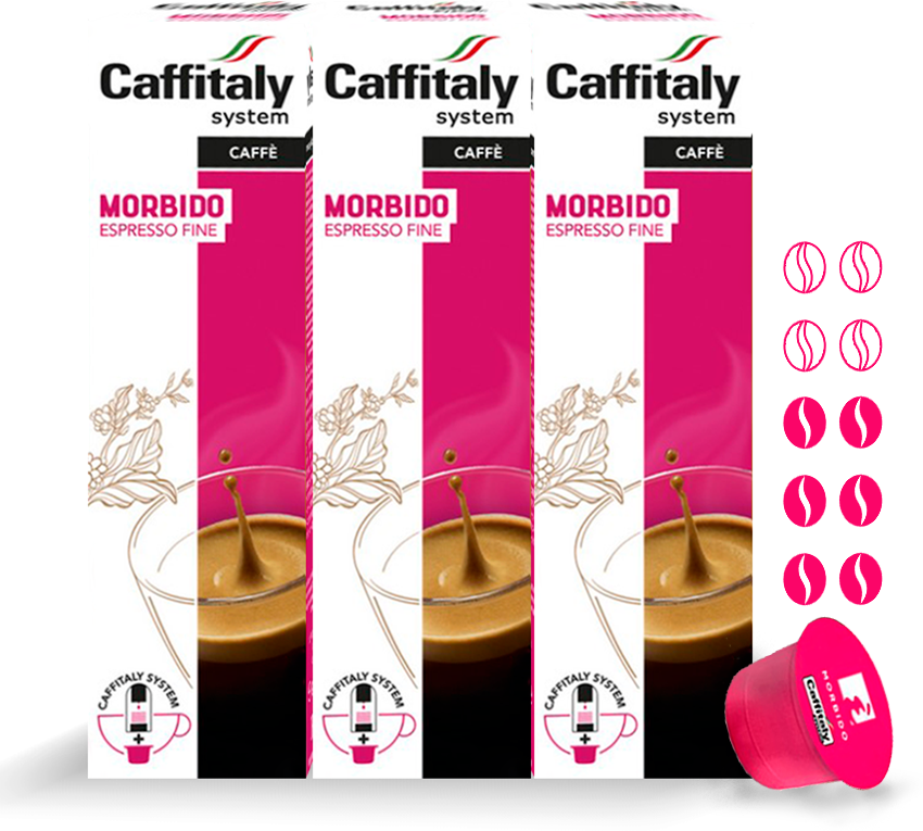 Кофе в капсулах Caffitaly System Ecaffe Morbido, 30 капсул, для Paulig, Luna S32, Maia S33, Tchibo, Cafissimo