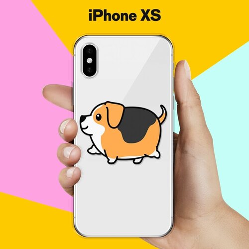 Силиконовый чехол Толстый Бигль на Apple iPhone Xs силиконовый чехол hello бигль на apple iphone xs