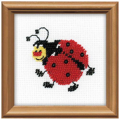 фото 1108 набор для вышивания 10*10см 'риолис' божья коровка