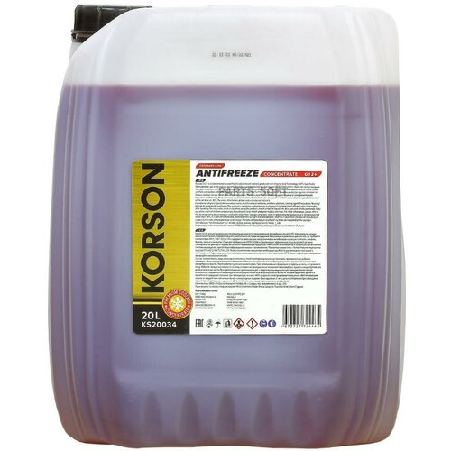 Антифриз, Концентрат G12+ Красный 20л Korson арт. KS20034