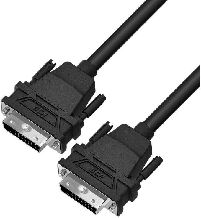 Greenconnect Кабель DVI-D 3.0m, черный, OD 8.5mm, 28/28 AWG, DVI/DVI, 25M/25M, GCR-DM2DMC-3.0m, двойной экран Greenconnect DVI-D (m) - DVI-D (m) 3м (GCR-DM2DMC-3.0m) - фото №3