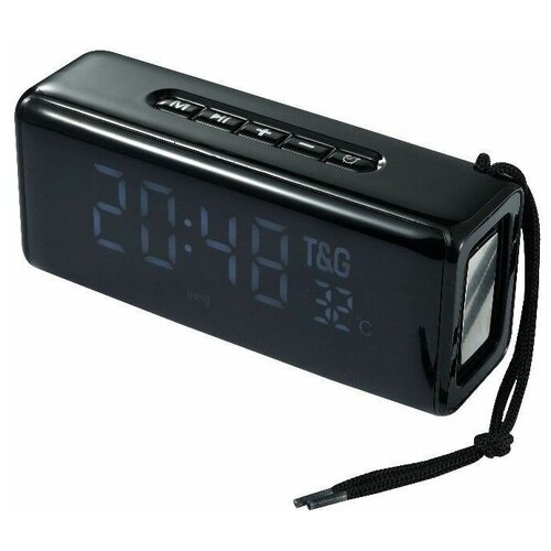 Беспроводная колонка T G TG-174 с часами черный zal 148000₽