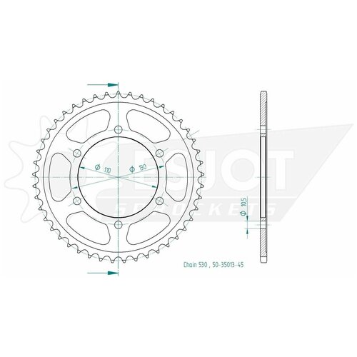 Звезда приводная 50-35013-45 / JTR479.45, JTR479