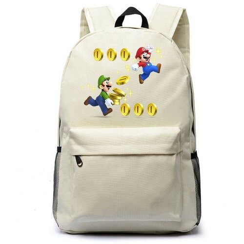 Рюкзак Супер Марио (Super Mario) белый №3 рюкзак супер марио super mario желтый 3