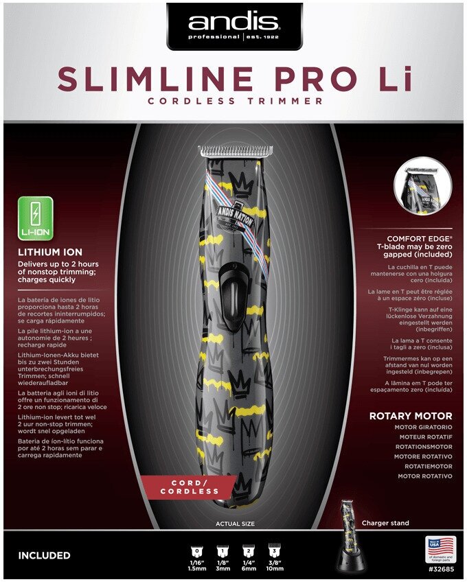 Триммер для стрижки Andis D-8 32685 Slimline Pro Li Nation - фотография № 5