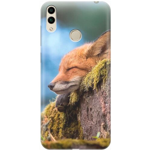 фото Re:pa накладка transparent для honor 8c с принтом "умиротворенная лиса"