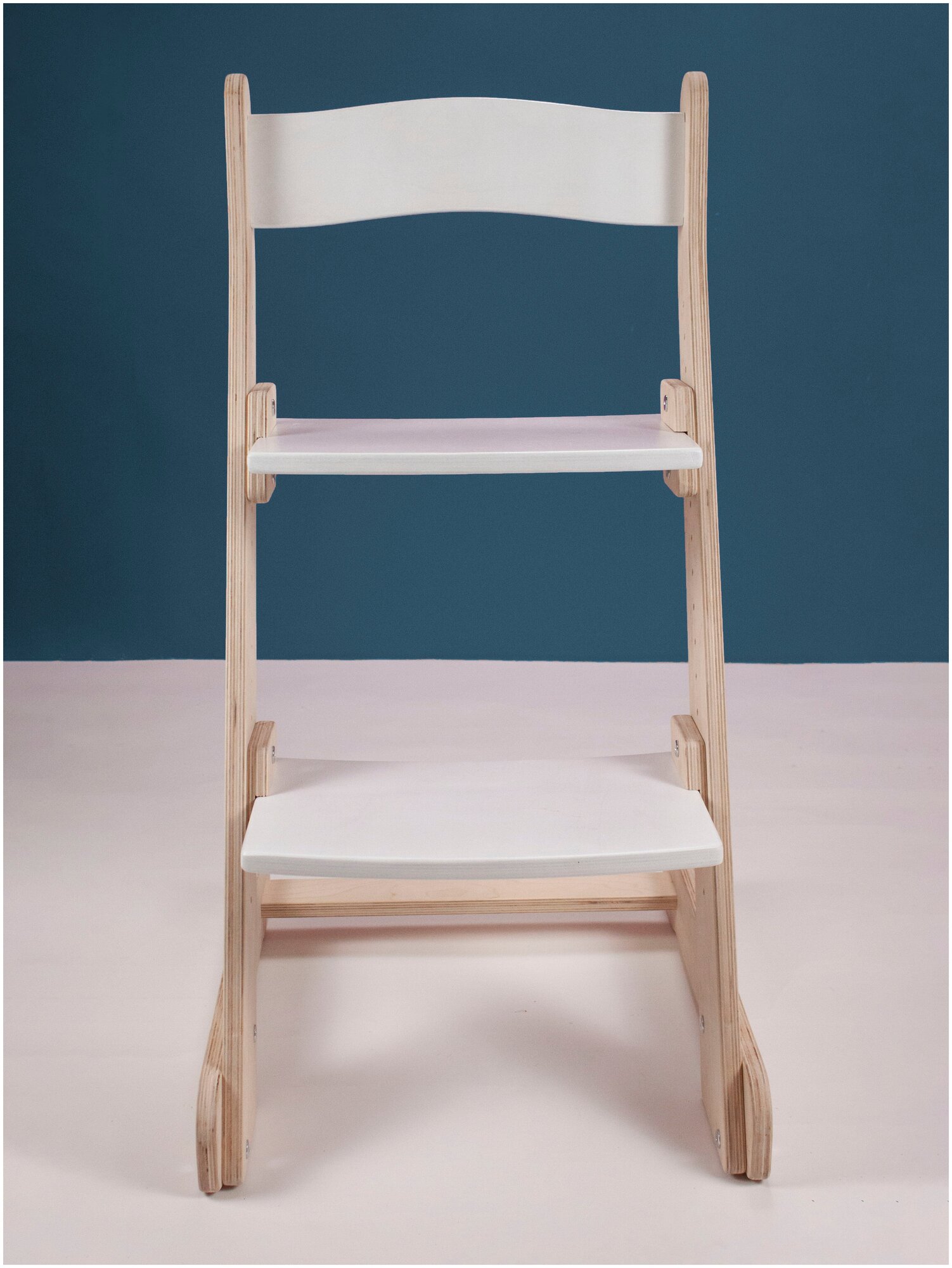 Растущий регулируемый стул CATBIRD, материал береза, цвет белый, толщина 15 мм - фотография № 3