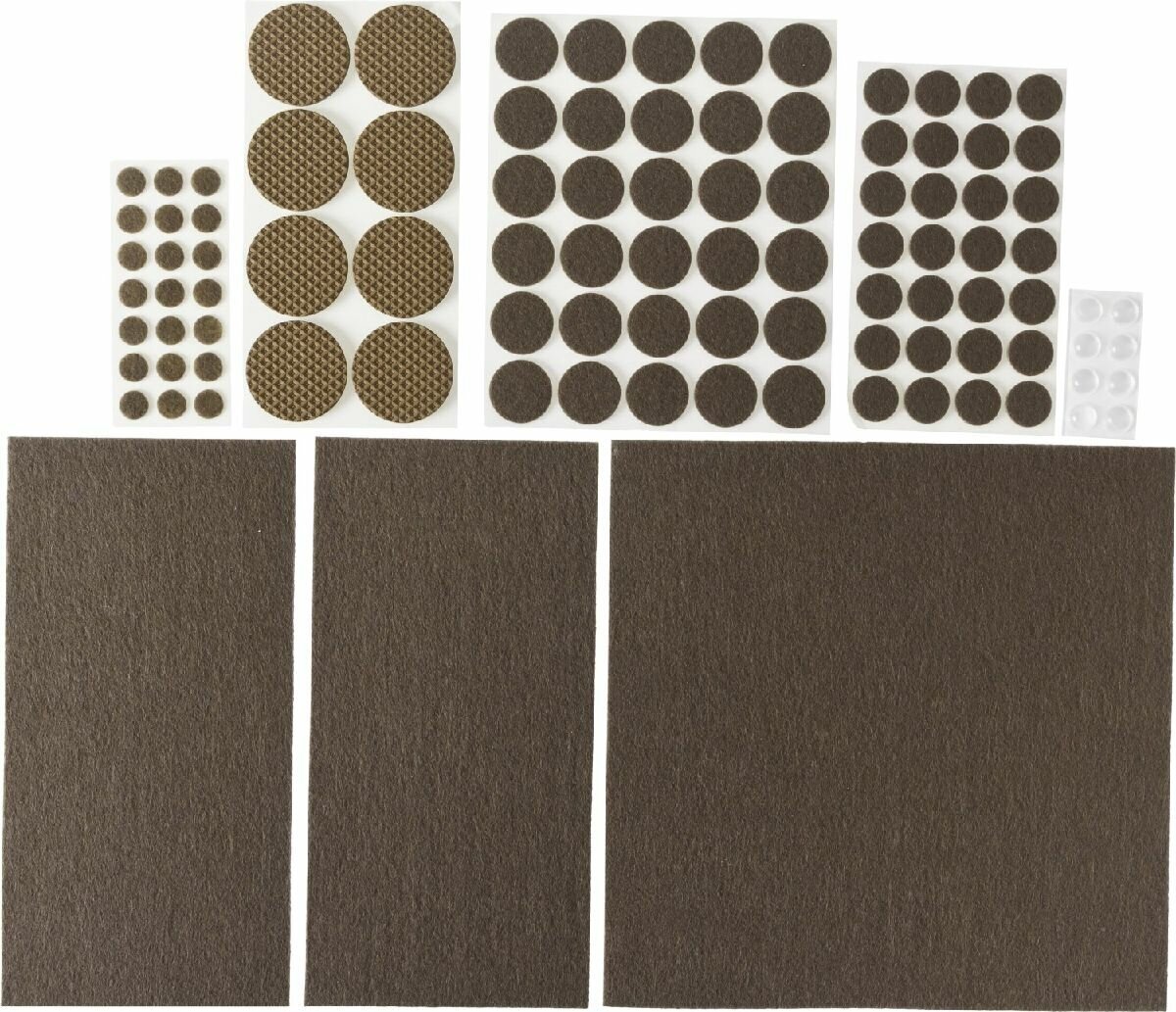 Набор мебельных накладок STAYER Comfort самоклеящихся 98 шт. коричневый (40916-H98)