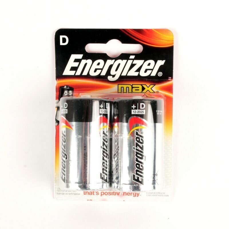 батарейка большая d алкалиновая energizer max, 2шт - фото №11