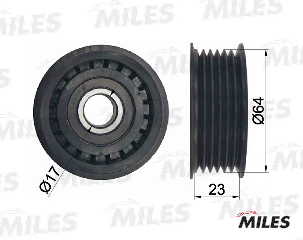 Ролик Натяжителя Miles Ag03002 Audi A6/A8/Mb W202/210/Sprinter 532016010 Miles арт. AG03002