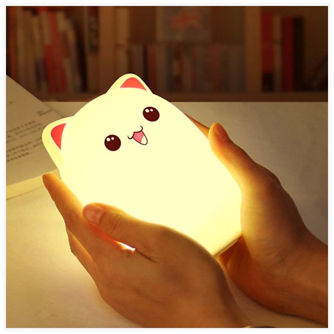 Ночник, светильник котик в детскую для сна ( силиконовый) - фотография № 11