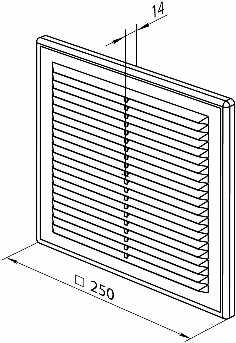 Решетка РВ 250*250 с - фотография № 3