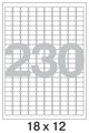 Этикетки самоклеящиеся ProMEGA Label (18x12мм, белые, 230шт. на листе A4, 50 листов)
