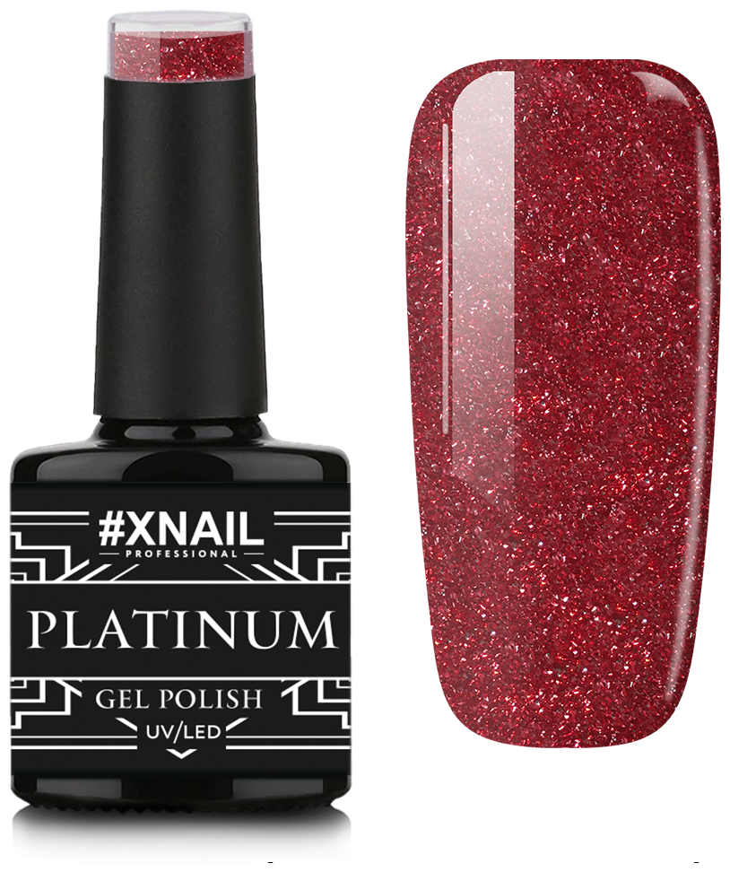 Гель лак XNAIL PROFESSIONAL Platinum жидкая фольга, для дизайна ногтей, 10 мл, № 16