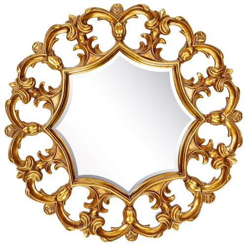 Зеркало настенное в резной раме Florian Gold (Флориан) Art-zerkalo