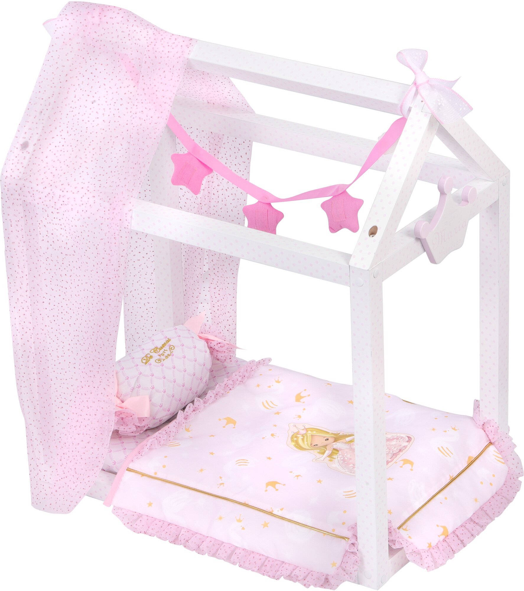 Кроватка для куклы с аксессуарами Decuevas серии Мария, 55см Decuevas Toys - фото №3