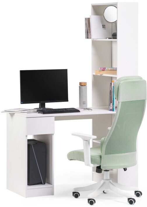 фото Письменный стол Woodville Лайт 10.01 белая гладкая 101