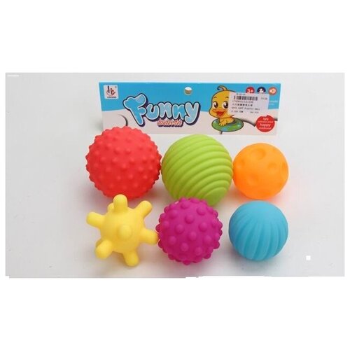 Игрушки для купания набор Мячики 6шт