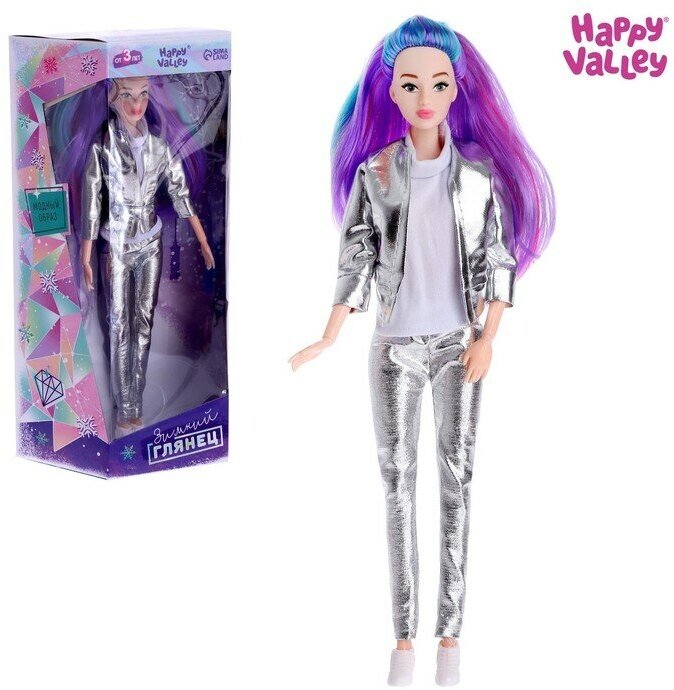 Happy Valley Кукла-модель шарнирная «Ксения - Зимний глянец», в костюме