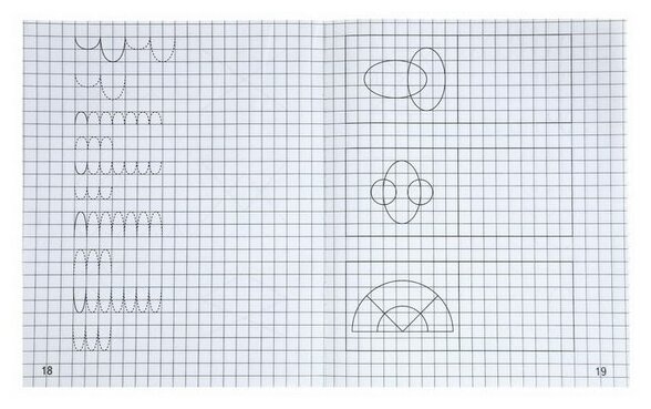 Рабочая тетрадь "Дошкольные прописи в клетку", часть 2